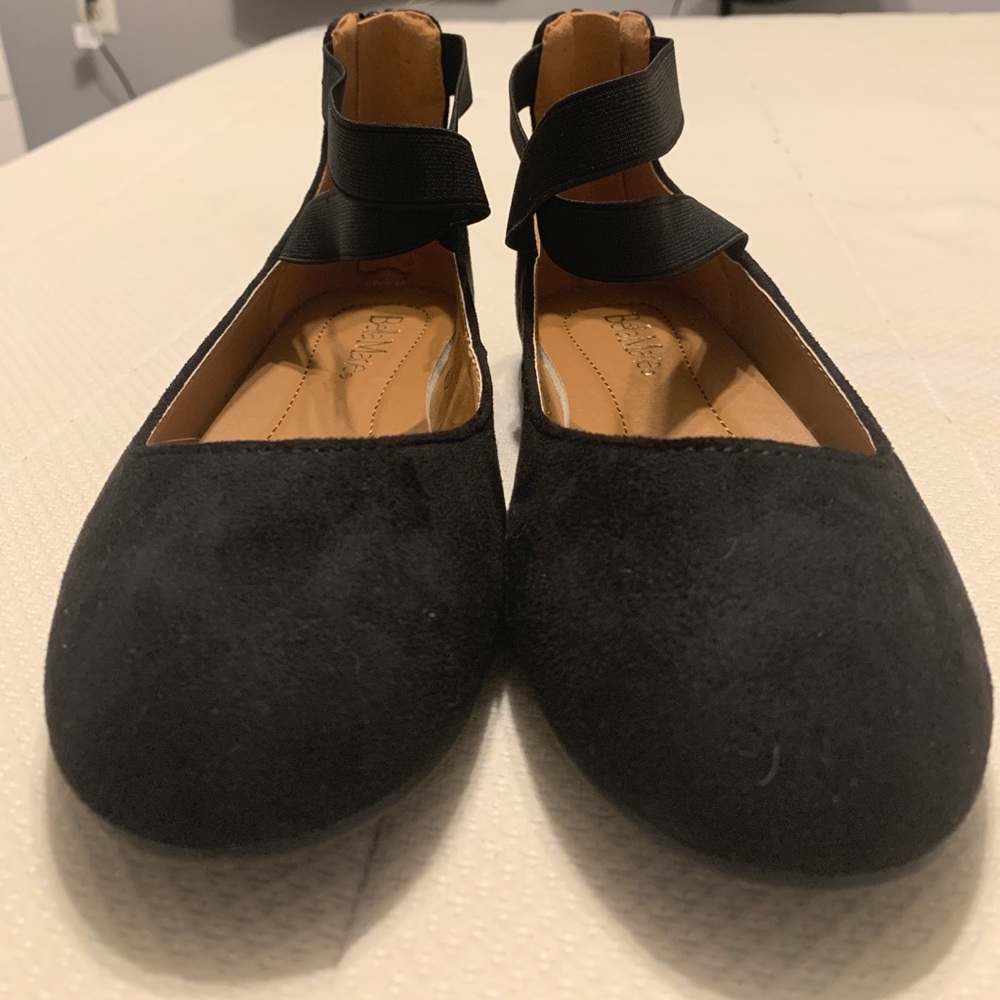 Bellamarie Black 6.5 Ballet Strap Flats